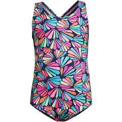 Girls Chlorine Resistant One Piece UPF 50 Swimsuit