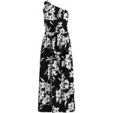 Women's One Shoulder Crepe Midi Dress