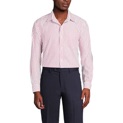 Men's Pattern No Iron Supima Pinpoint Straight Collar Dress Shirt