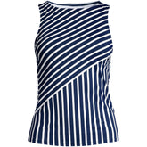 Women's Mastectomy High Neck UPF 50 Sun Protection Modest Tankini Swimsuit Top