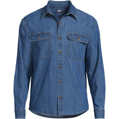 Men's Long Sleeve Indigo Work Shirt