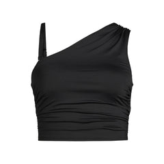 Women's DD-Cup Ruched One Shoulder Midkini Top