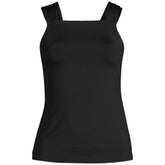 Women's D-Cup Cap Sleeve High Neck Tankini Swimsuit Top
