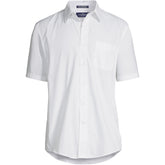 Men's Big Short Sleeve Straight Collar Broadcloth Shirt