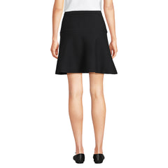 Women's Petite Fine Gauge Cotton Sweater Above the Knee Circle Skirt