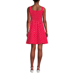 Women's Princess Seam Poplin Above the Knee Dress