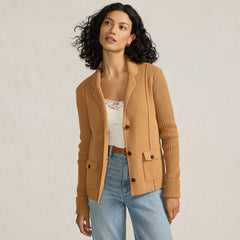 Women's Drifter Ribbed Collared Blazer Sweater