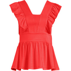 Women's Lightweight Jersey Ruffle Peplum Top