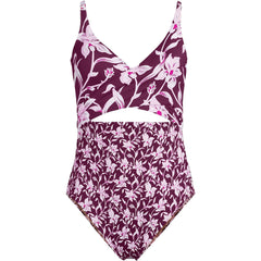 Women's Petite Wrap Monokini High Leg One Piece Swimsuit