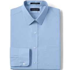 School Uniform Men's Slim Fit Long Sleeve Straight Collar Broadcloth Dress Shirt