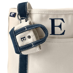 Pre-Monogrammed Letter E Micro Canvas Tote