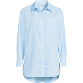 Women's Oversized No Iron Tunic with Statement Collar Shirt