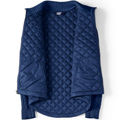 Women's Plus Size Quilted Sweater Hybrid Barn Jacket