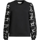 Women's Serious Sweats Lace Sleeve Sweatshirt