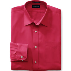 School Uniform Men's Long Sleeve Straight Collar Broadcloth Dress Shirt