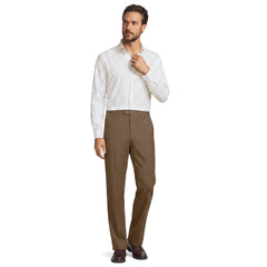 Men's Classic Fit Linen Blend Polished Trouser