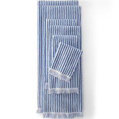 Cotton Yarn-dyed Stripe 6-Piece Bath Towel Set