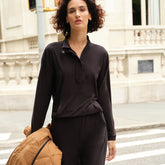 Women's Plus Size Long Sleeve Performance Zip Front Popover