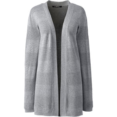 School Uniform Women's Cotton Modal Texture Stripe Open Cardigan Sweater