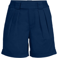 Women's Chino High Rise Pleated 7" Shorts