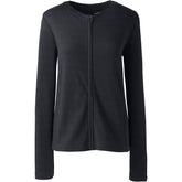 School Uniform Women's Plus Size Cotton Polyester Zip Crew Cardigan