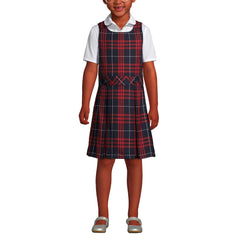 Girls Plus Plaid Jumper Top of Knee