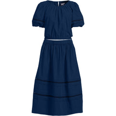 Women's Pintuck Puff Sleeve Skirt Set