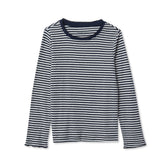 Girls Long Sleeve Pointelle Knit Shirt