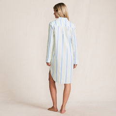 Women's Cotton Poplin Long Sleeve Sleepshirt Nightgown