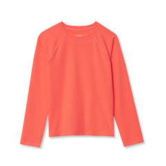 Girls Chlorine Resistant Long Sleeve Crew Neck Rash Guard