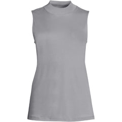 Women's Plus Size Supima Micro Modal Sleeveless Mock Neck Shirt