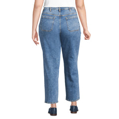 Women's Plus Size Denim High Rise Utility Cargo Ankle Jeans