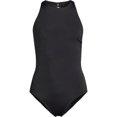 Women's Mastectomy Tugless High Neck Portrait Back One Piece Swimsuit