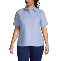 School Uniform Women's Plus Size Short Sleeve Oxford Shirt