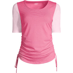 Women's Plus Size Power Performance Elbow Sleeve Drawstring Top