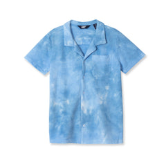 Boys Terry Knit Button Down Shirt
