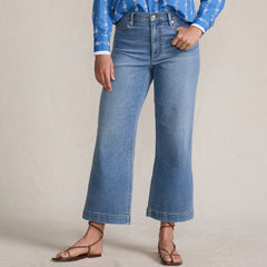 Women's Recover Denim High Rise Wide Leg Crop Jeans