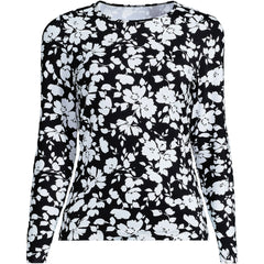 Women's Plus Size Long Sleeve Crewneck Garden Tee - Sunshade UPF 50 Quick Dry