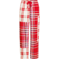 Women's Flannel Patchwork Wide Leg Sleep Pants