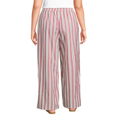 Women's Plus Size Poplin High Rise Extra Wide Leg Pants