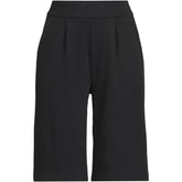 Women's Plus Size Sport Knit High Rise Pleated 12" Bermuda Shorts