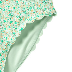 Women's Tugless Scallop High Waisted Bikini Bottoms