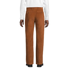 Men's Corduroy Comfort Waist Classic Fit Plain Front Pant