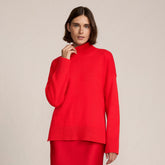 Women's Cozy Lofty Split Hem Turtleneck Sweater