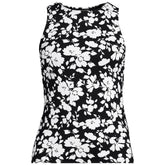 Women's D-Cup Chlorine Resistant High Neck UPF 50 Sun Protection Modest Tankini Swimsuit Top