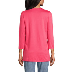 Women's Petite 3/4 Sleeve Cotton Supima Tunic