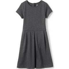 Girls Short Sleeve Ponte Dress Top of Knee