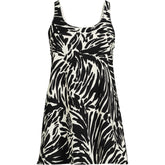 Women's Scoop Neck Mini Swim Dress Swimsuit