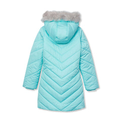 Girls Water Resistant Velour Parka