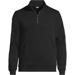 Unisex Big Long Sleeve Quarter Zip Mock Neck Sweatshirt